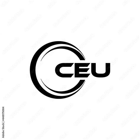 CEU letter logo design with white background in illustrator, vector ...