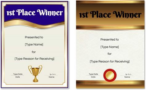 FREE Printable and Editable Winner Certificate Template