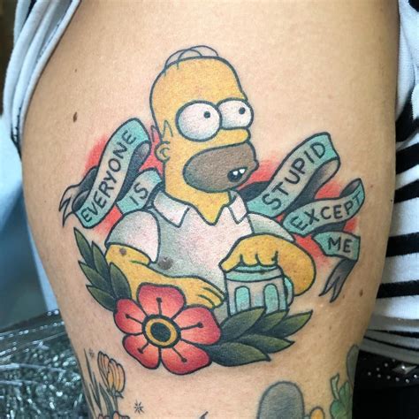 20 Ideas De Tatuajes De Homero Tatuajes Tatuaje De Los Simpsons ...