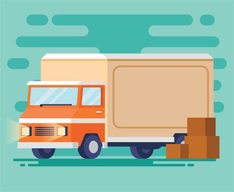 Moving Truck Illustration 208401 Vector Art at Vecteezy