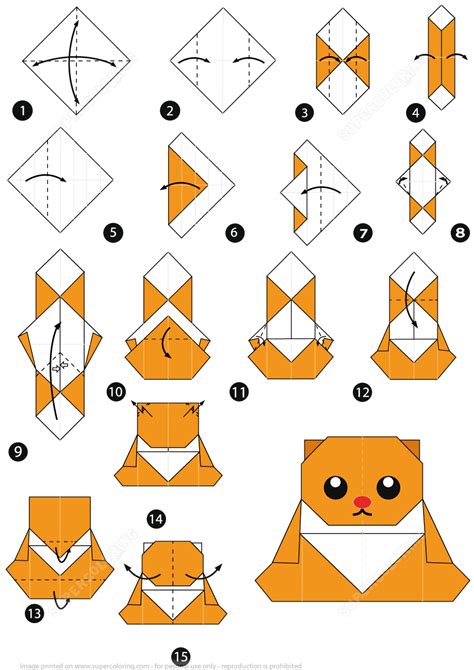 How to Make an Origami Bear Cub Instructions | Free Printable ...