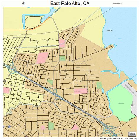 East Palo Alto California Street Map 0620956