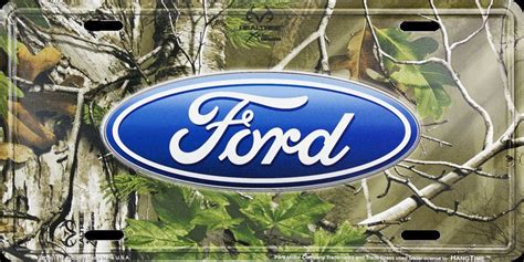 Ford Logo Camo License Plate Realtree Camouflage – My Team Depot