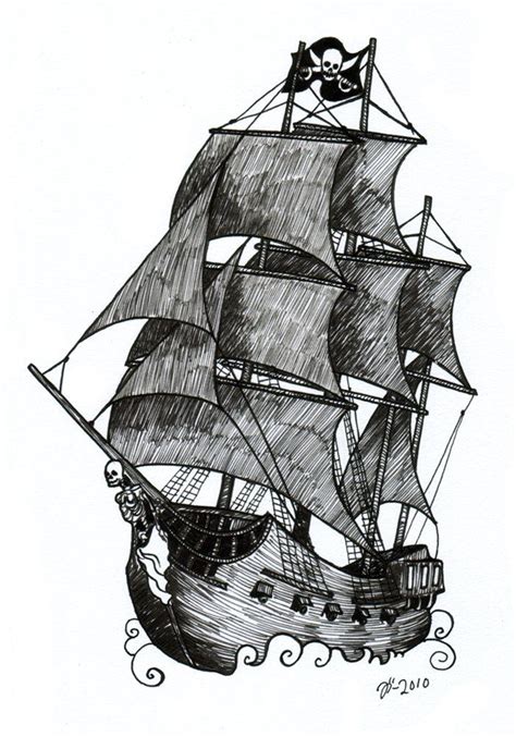 ”Pirate ship tattoo design” – The Artwork of Johanna Öst | Pirate ship ...