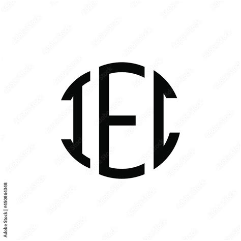 IEC letter logo design. IEC modern letter logo with black background ...