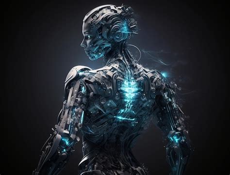 Premium Photo | A future of possibilities the futuristic cyborg human ...