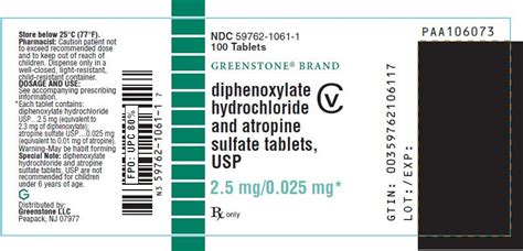 Diphenoxylate and Atropine - FDA prescribing information, side effects ...