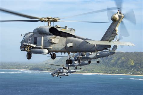 US Navy MH-60R Seahawk Helicopters Fly In Formation | Defence Forum ...