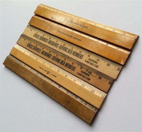 Vintage Wooden Ruler Collection School Rulers Set of 6 | Etsy | Wooden ...