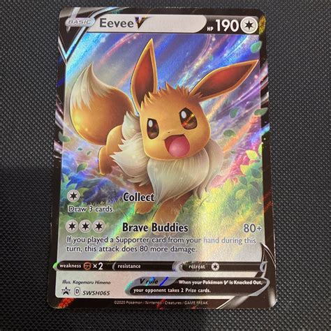 Mavin | Pokemon Eevee V SWSH065 - NM Full Art Promo Card