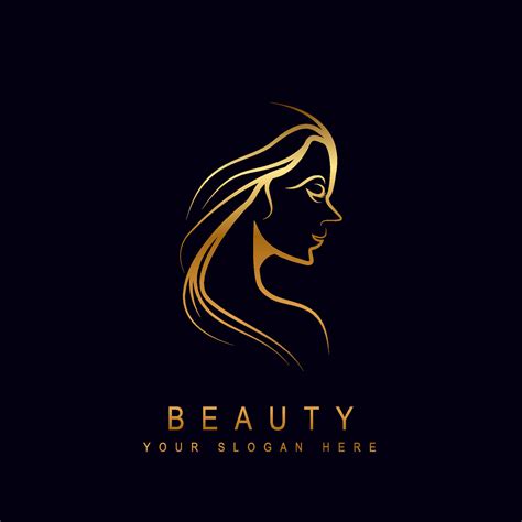 Beauty woman logo design line art style design, beautiful girl head ...