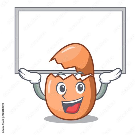 Up board character broken egg on floor cartoon Stock Vector | Adobe Stock