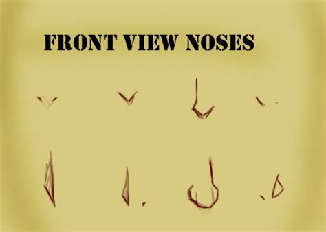 Front View anime Noses, I have I hard time drawing Front view so this ...