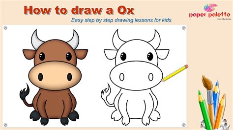 Ox clipart easy drawing, Ox easy drawing Transparent FREE for download ...