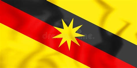 Flag of Sarawak, Malaysia. stock illustration. Illustration of symbol ...