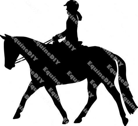 Horse Clipart Western Dressage Ranch Riding Clip Art Trotting Jog Trot ...