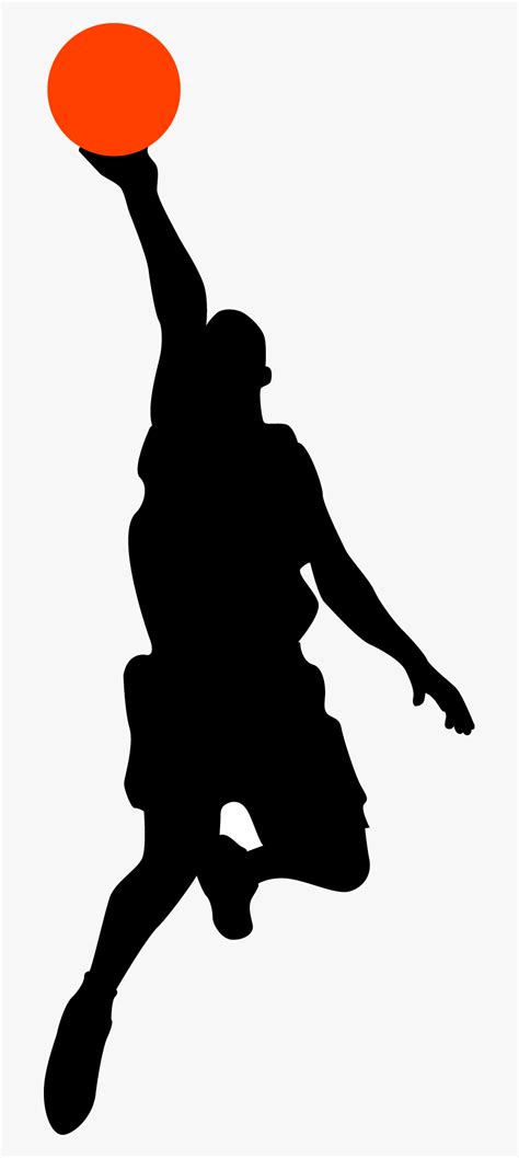 Athlete Vector Silhouette Basketball - Silhouette Basketball Vector Png ...