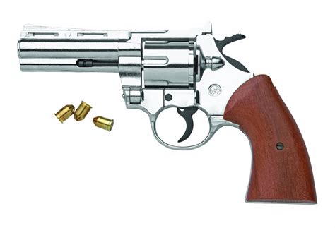 9mm Nickel Magnum Blank Firing Revolver - The United States Replica Gun ...