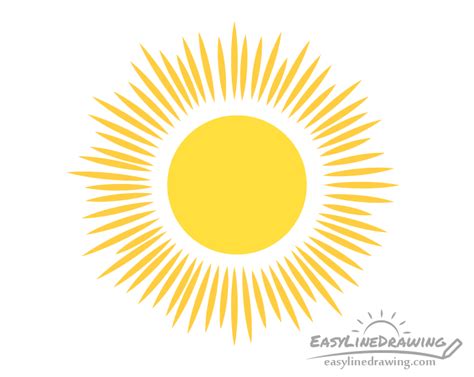 How to Draw the Sun in Different Ways - EasyLineDrawing