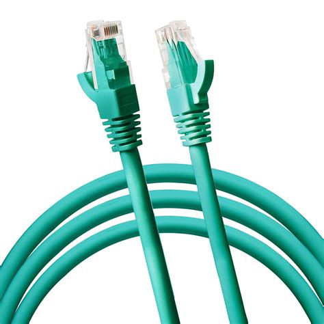 Cat6 RJ45 Fast Ethernet Network Cable - 5 Feet Green - connects ...