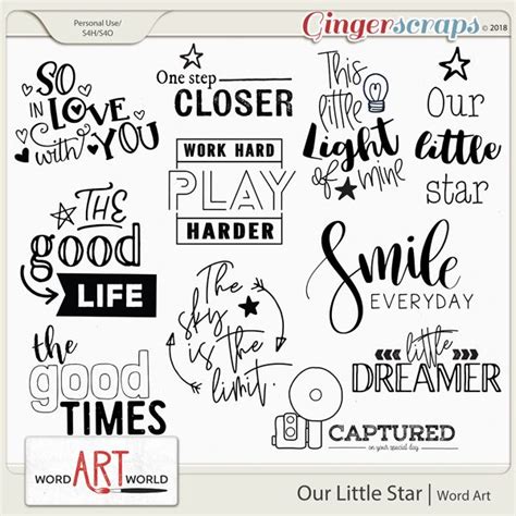 Our Little Star Word Art | Word art drawings, Word doodles, Word art