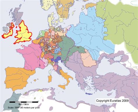 Euratlas Periodis Web - carte de Angleterre en l'an 1600