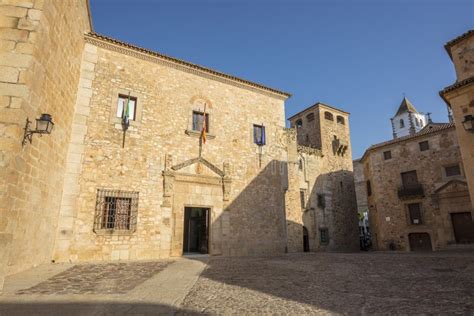 Old Town of Caceres City in Extremadura Region, Spain. Stock Photo ...