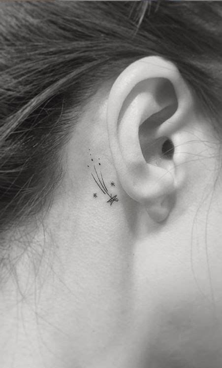 15 Behind the Ear Tattoo Ideas : Crescent Moon & Lettering Tattoos ...