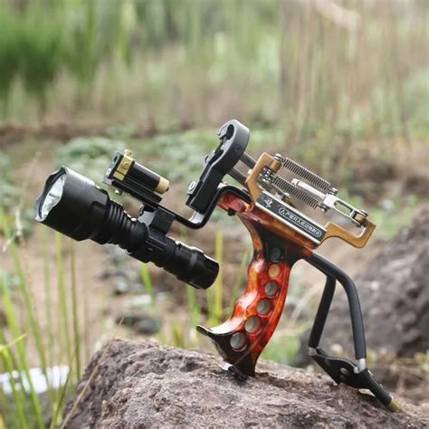 With Spring Adjustable Hunting Laser Slingshot High Velocity Catapult ...