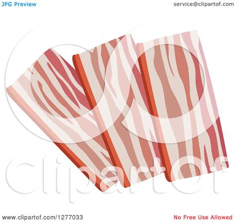 Clipart of Strips of Bacon - Royalty Free Vector Illustration by ...