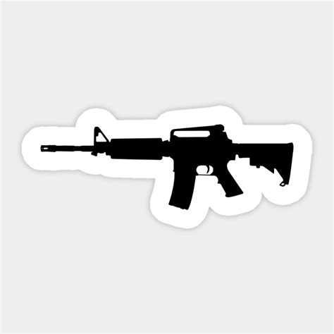 AR-15 Rifle Silhouette - Shooting - Sticker | TeePublic