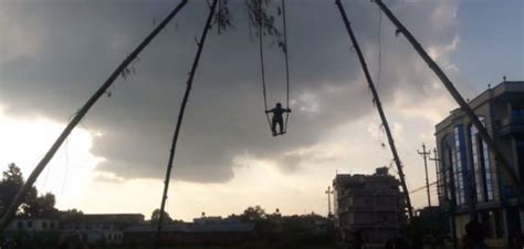 Tradition Of Playing Swing Dashain Ping In Nepal | 10 Photos