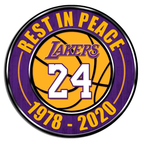 Kobe Bryant 24 LA Lakers Memorial Basketball Decal