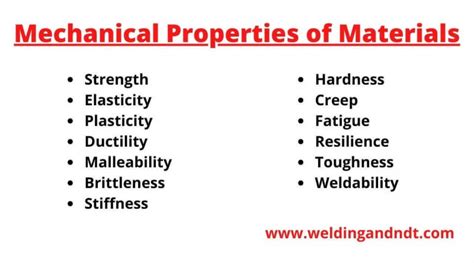 Mechanical Properties of Materials | welding & NDT