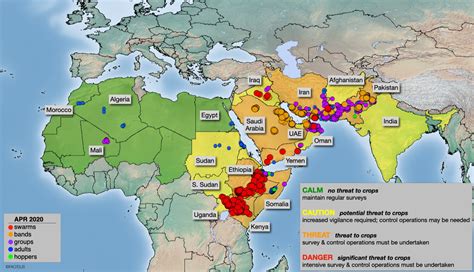 Desert Locust risk maps - 2020