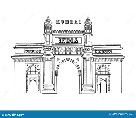 Mumbai City Icon. Architectural Symbol of Mumbai. Gateway of India ...