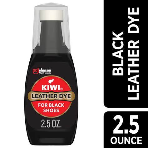 KIWI Leather Dye, Black, 2.5 oz (1 Bottle with Sponge Applicator ...