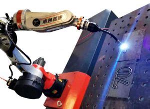 Robotic mig welding with water-cooled welding torch for thick weldments