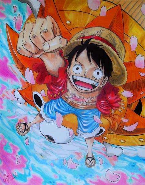 A Luffy drawing i made a while ago : r/OnePiece