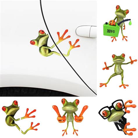 Buy Stylish 3D Frog Cartoon Funny Car Auto Stickers Trunk Body Bumper ...