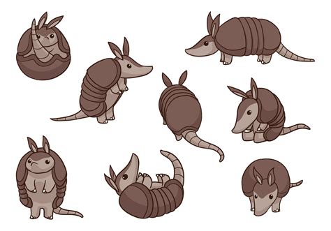 Armadillo Cartoon Vectors 157271 Vector Art at Vecteezy