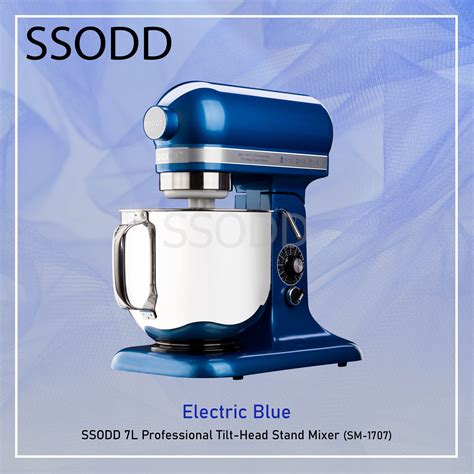 SSODD Electric Blue 7L Professional Tilt-Head Stand Mixer