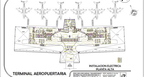 Domestic Airport Terminal Architecture Layout Plan