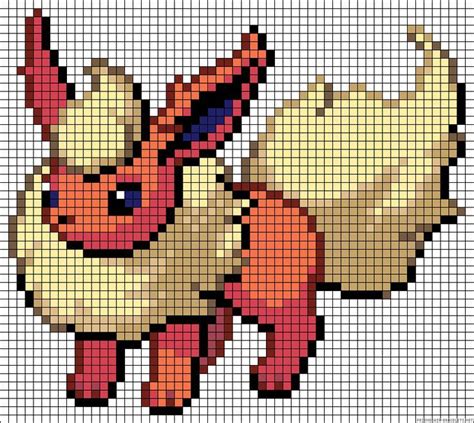 Flareon - Pokemon perler bead pattern - #Bead #Flareon #pattern #Perler ...