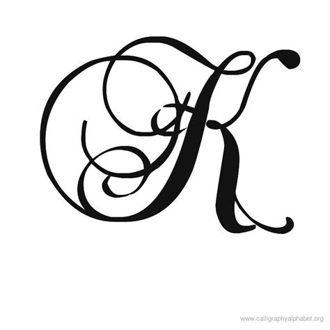 Calligraphy Alphabet Romantic K | Calligraphy alphabet, K calligraphy ...