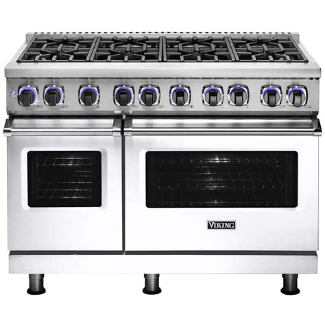 Viking Freestanding Double Oven Gas Range White VGR74828BWHLP - Best Buy