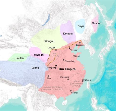 Qin Dynasty China Map