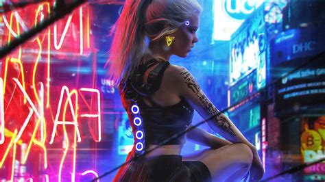 2560x1440 Cyberpunk Neon Girl 4k 1440P Resolution ,HD 4k Wallpapers ...