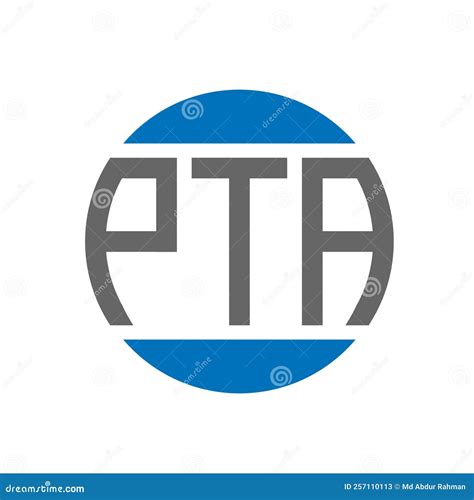 PTA Letter Logo Design On White Background. PTA Creative Initials ...