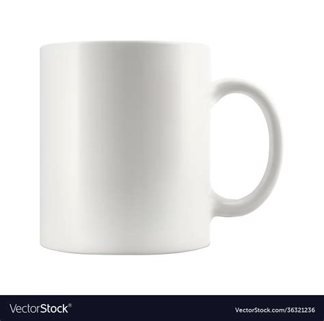 Blank ceramic mug mockup template for branding Vector Image